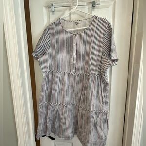 Madewell XL Babydoll Pastel Rainbow Dress